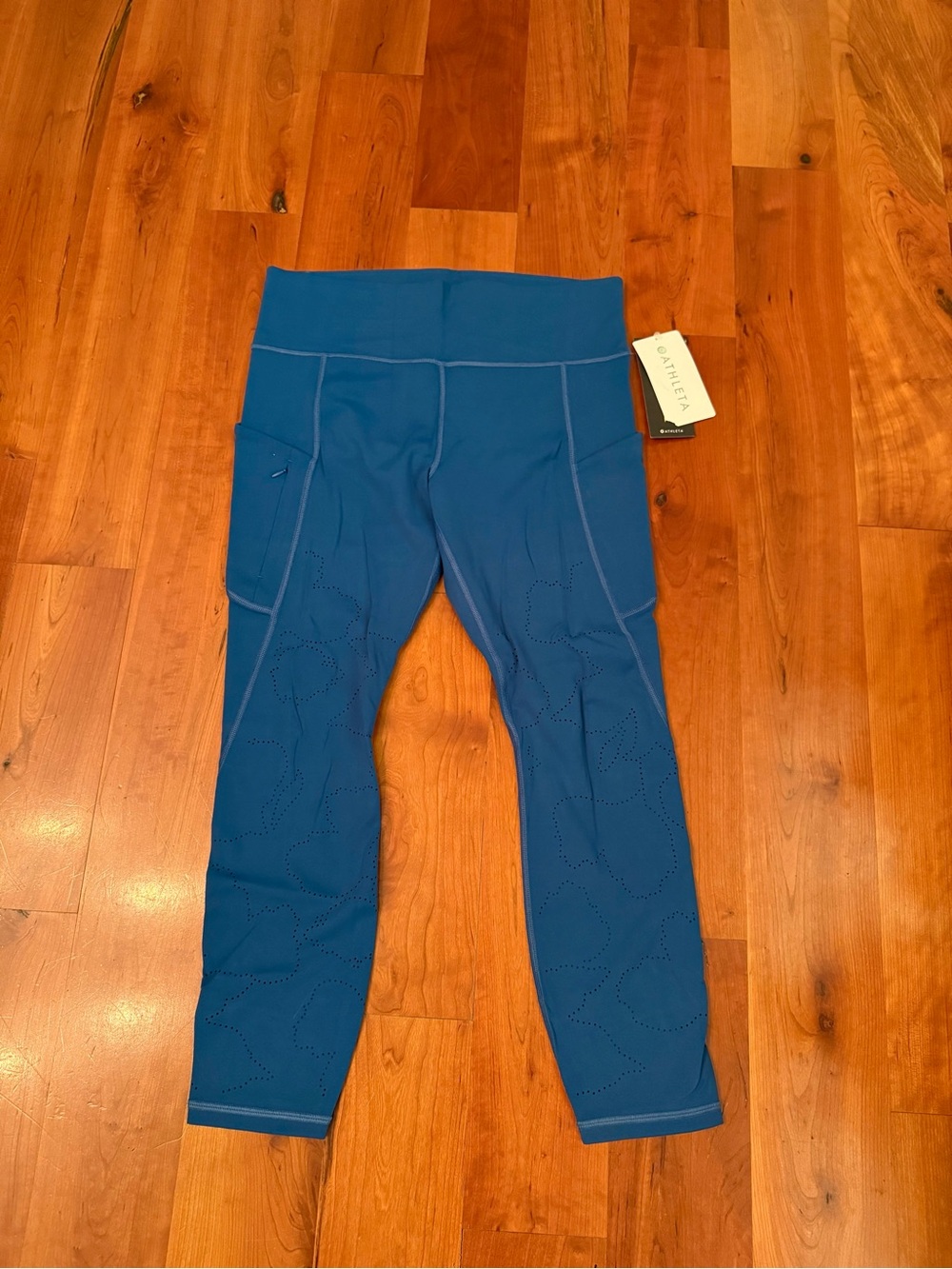 Athleta Navy SculptTek Performance Leggings with Pocket